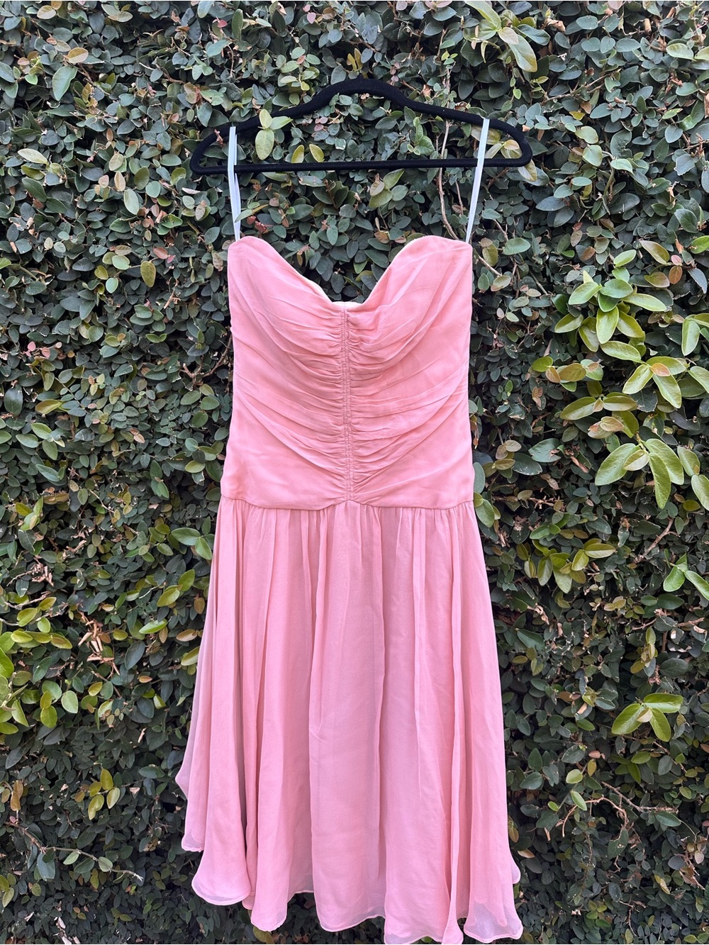 Rare Vintage Vera Wang Strapless Pink Chiffon Sweetheart Dress
